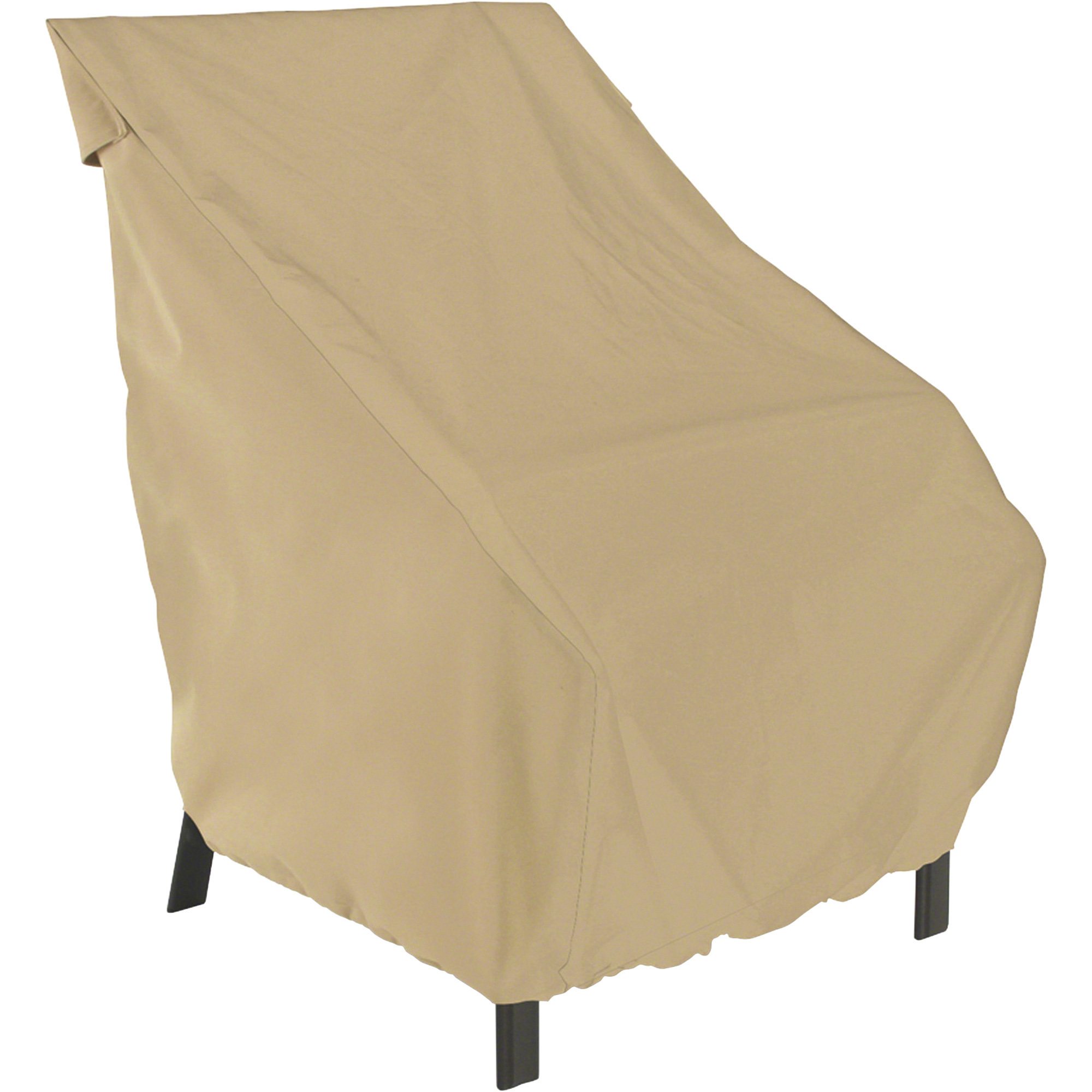 Classic Accessories Terrazzo High Back Patio Chair Cover, Fits High Back Patio Chairs 26in.W x 25in.D x 34in.H, Sand, Model# 58932-EC